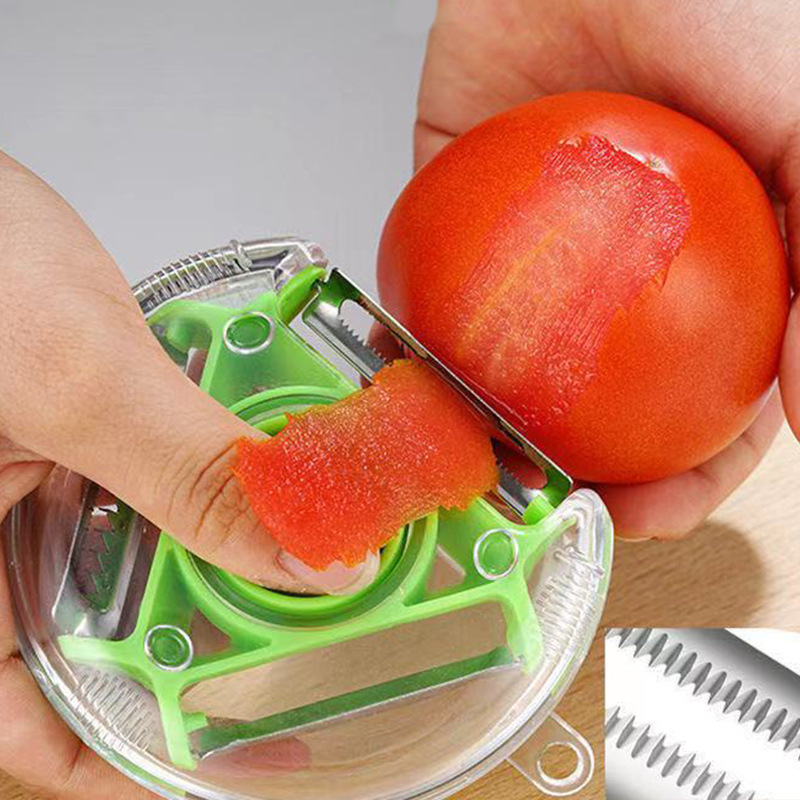 Outils de cuisine multifonctions 3 en 1, éplucheur de fruits et légumes, outil de déchiquetage de légumes, lame en acier inoxydable, facile à nettoyer, remplacement