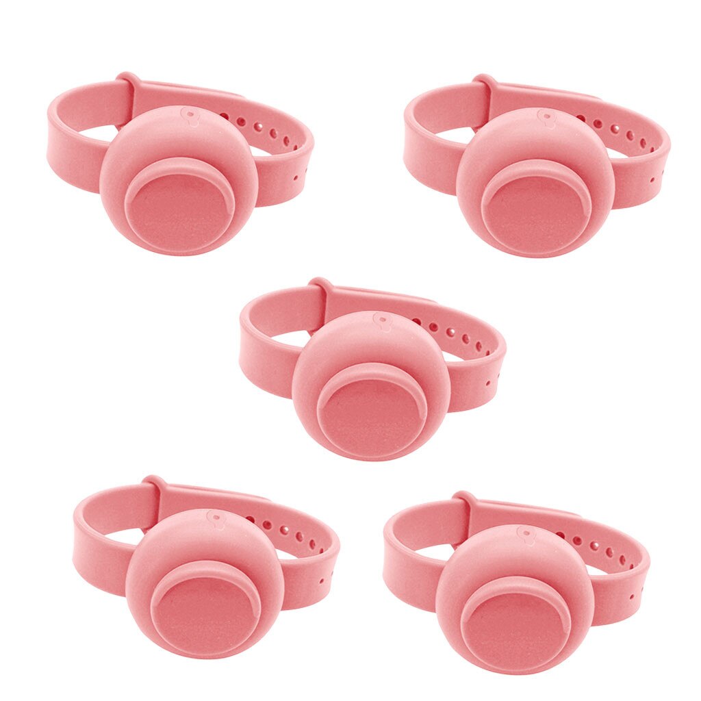 Nuovo 5PC Bambino Adulto Liquido Wristband Mano Dispenser Lavare A Mano Gel Con Tutta La Sanificazione Disinfettante Sub-imballaggio Braccialetto In Silicone: Oro-colore