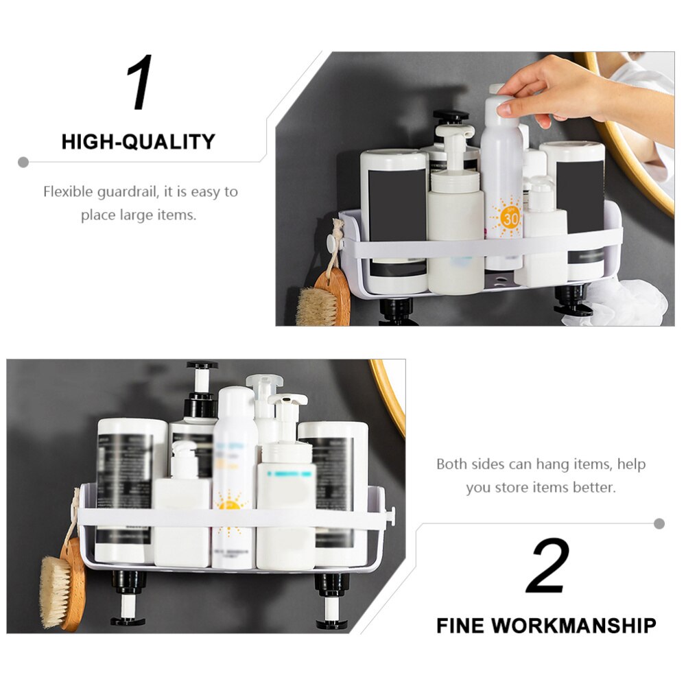 Support de rangement mural pour salle de bain, 1 pièce, blanc