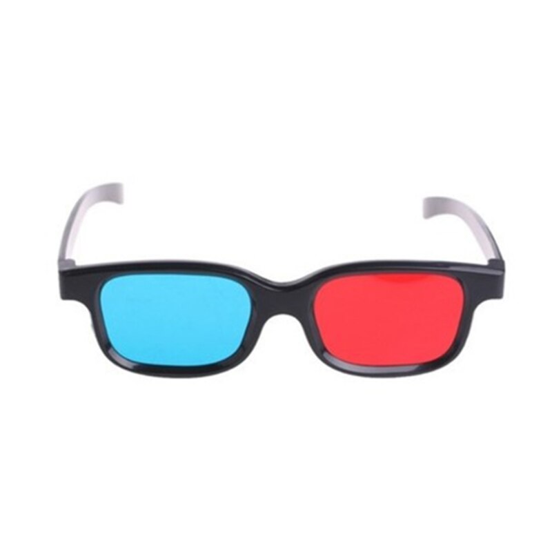 Black Frame Universal 3D Plastic glasses/Oculos/Red Blue Cyan 3D glass Anaglyph 3D Movie Game DVD vision/cinema: A