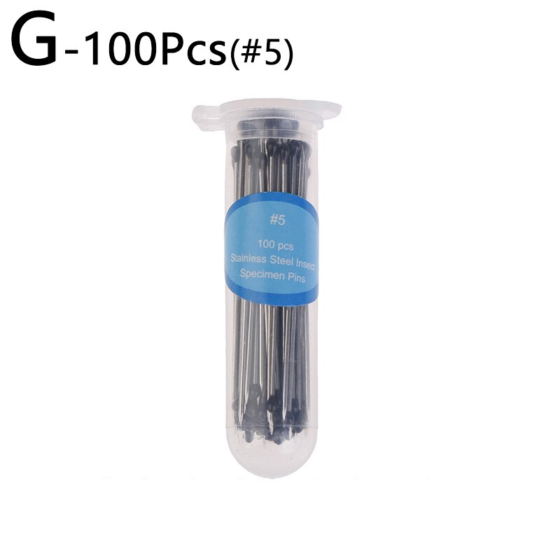 100Pcs Rvs Specimen Naald Met Opbergdoos Insect Pinnen Voor School Lab Entomologie Body Dissectie Insect Naald: 5
