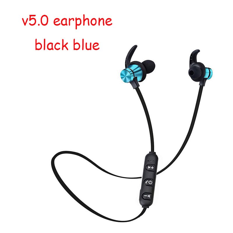 XT11 Magnetische Drahtlose Kopfhörer Bluetooth 4,2 Sport Wireless Headset Kopfhörer Ohrhörer Für Alle Smartphone: black blue