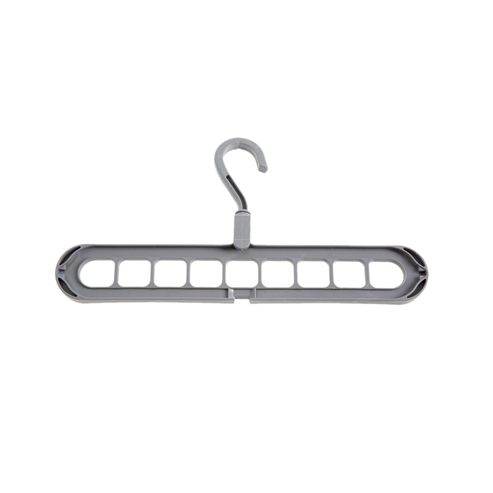 Multi-Functional Clothes Hangers Portable Folding 9 Holes Travel Hangers Closet Space Saving Folding Drying Rack: 1pcs grey