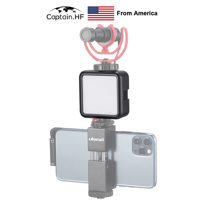 US Captain Oplaadbare VL100 Mini Led Video Licht 4.5W Cob Hoge Lumen Dimbare Fotografische Verlichting Op Camera Voor Dslr Of Smartphone