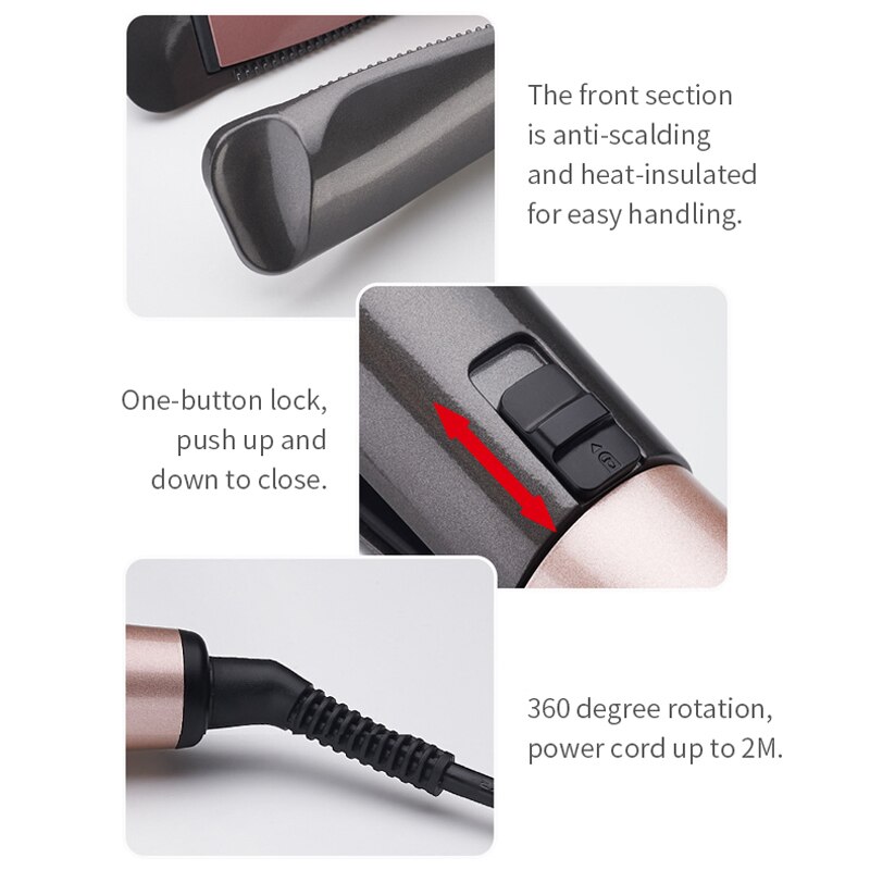 Piastra per capelli multifunzione 2 in 1 e arricciacapelli arricciacapelli piastra per ferro strumenti per lo messa in piega elettrico spina ue usa UK