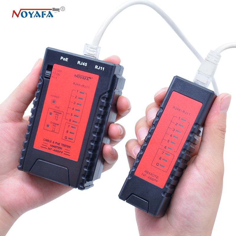 NF-468PF Cable continuity testers POE Tester Check the RJ11& RJ45 Cable quickly Detect Automatically tests for continuity