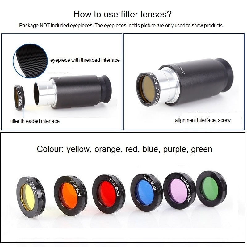 Ensemble de filtres optiques, accessoires pour télescope astronomique, faisceau de faisceaux, étoile, nuage, fil, lentille