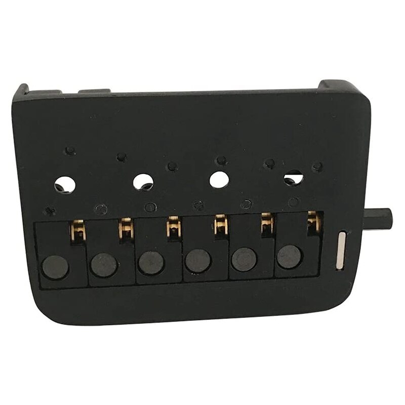 Zwarte Vaste 6 String Headless Gitaar Brug Staartstuk Roller Zadel Headless Gitaar Brug Complete Set