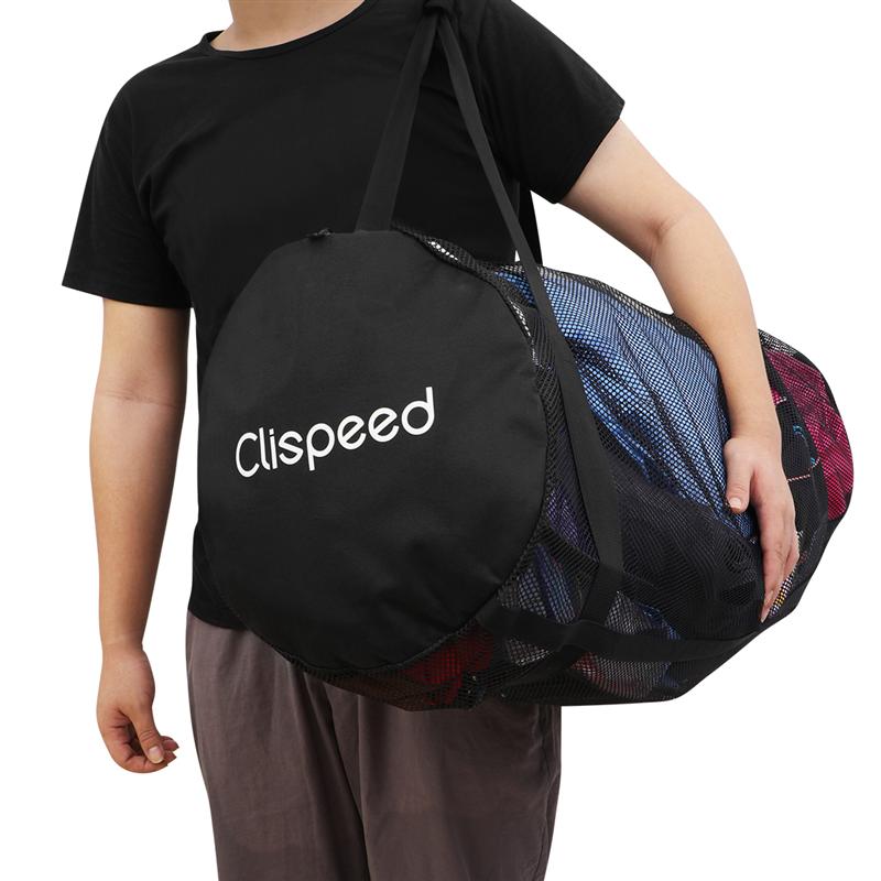 Clispeed 1PC Mesh Duffle Bag Lightweight Portable Large Collapsible Pool Bag Storage Bags for Travelling Beach Sports Gears