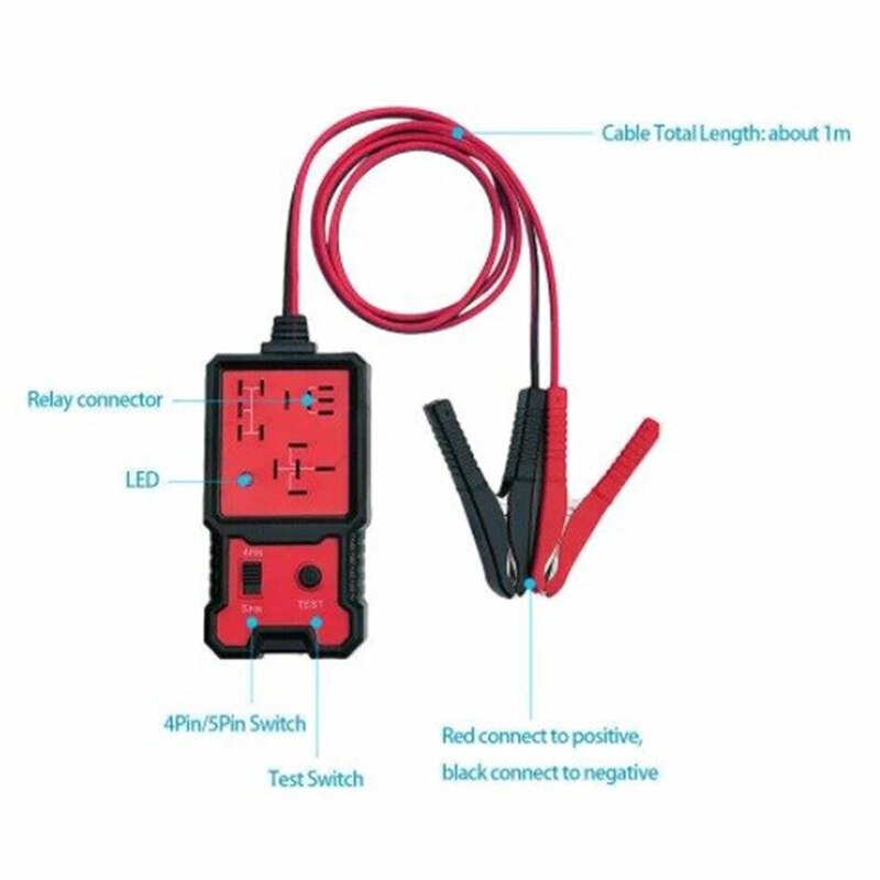 12V Automobile Relay Tester Detection Diagnostic Instrument Auto Car Battery Checker Tool Relay Tester Automotive Kit