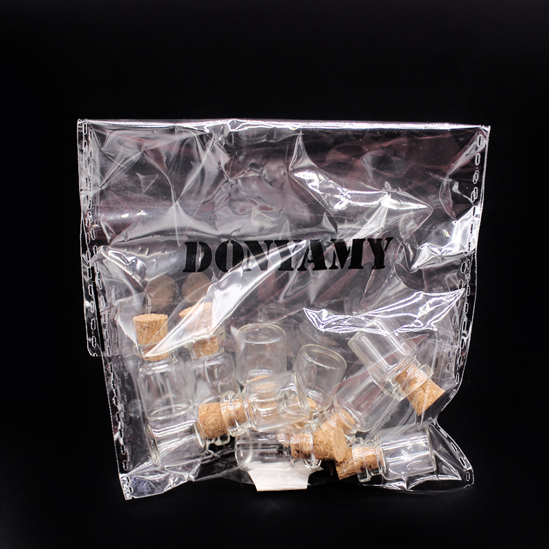 Donyamy 10 st 0.5ml 11 x 18mm små glasburkar söt mini önskekorkpropp glasflaskor flaskor burkar burkar behållare