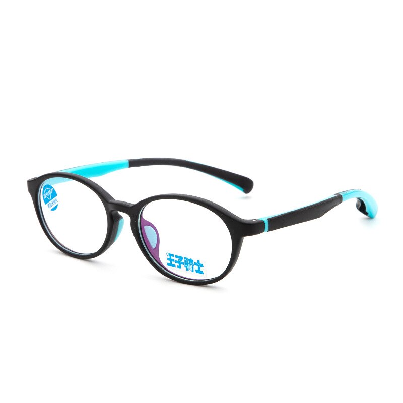 Gafas ovaladas de luz azul para niños, lentes con montura óptica, bloqueo transparente, antirreflectante, para ordenador, de 8 a 12 años,: C2