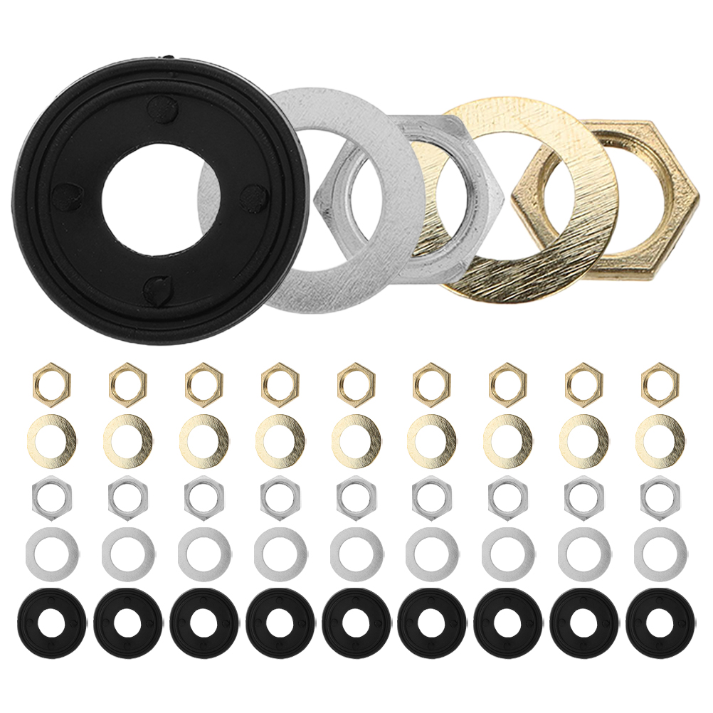 20 Sets Assembly Parts Precision Quartz Wall Clock Mechanism Repair Nuts Washers High Elasticity Rubber Rings Antiaging
