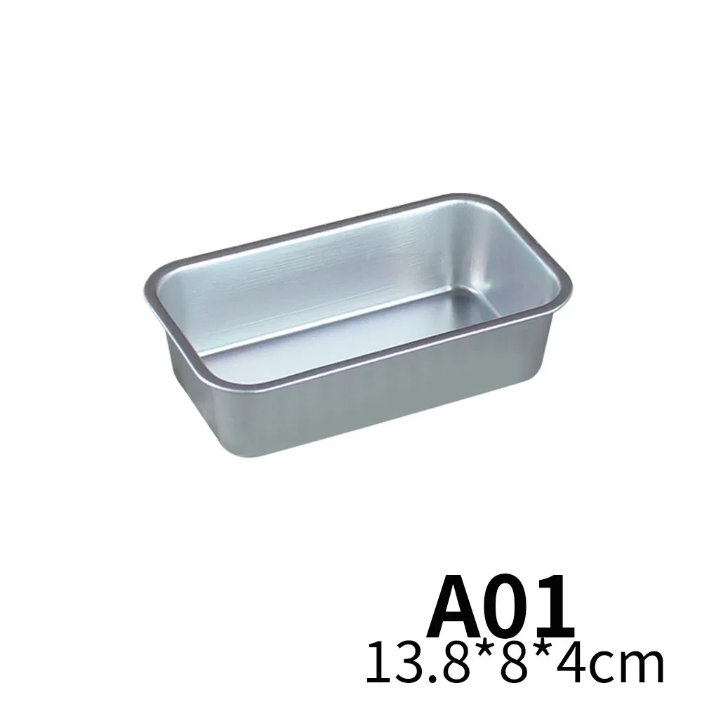 5 Size Aluminium Loaf Pan Rectangle Baking Cake Mold Bread Tin Tray Non-Stick Cheese Box Brownie Pastry Decorating Tools Gadgets: Pink