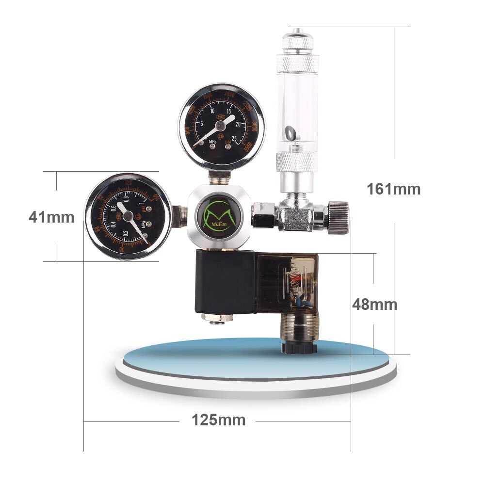 Aquarium CO2 Regulator Tank Levende Plant Flow Druk controle Terugslagklep Bubble Counter Decompressie Tafel Cilinder Adapter