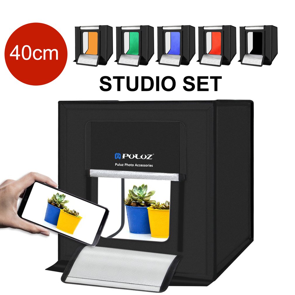 40x40cm Light Box Mini Photo Studio Photography Box Foldable Softbox LED Photo Lighting Studio Shooting Tent KitBox Kit