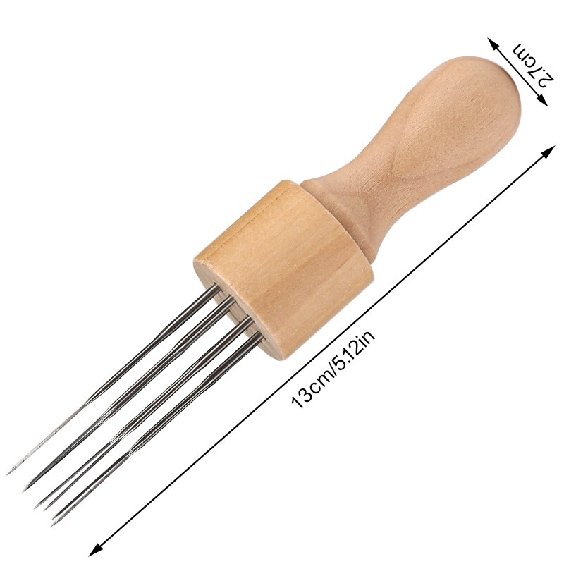 KAOBUY Felting Needles Wool Felt Tools with Eight Needles Tool Craft Felt Needle with Solid Wood Handle With Finger Cots