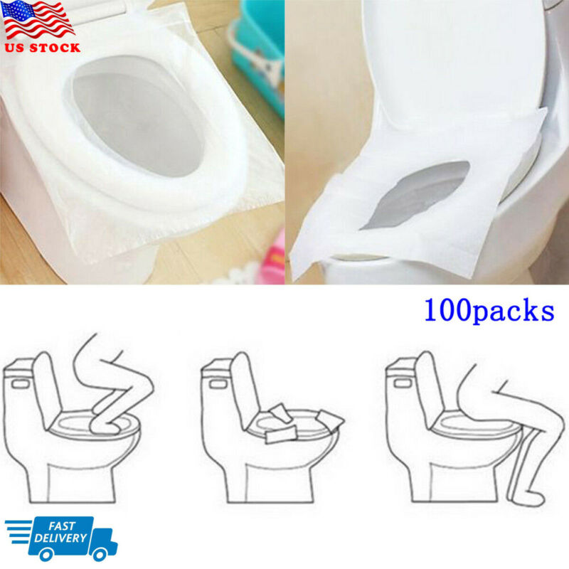 100 Stks/zak Vervangbaar Wc Papier Mat Wegwerp Toilet Seat Cover Mat Milieuvriendelijke Reizen Gadget Draagbare Badkamer Accessoires