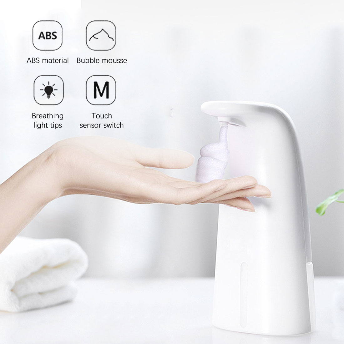 250ML Wall-mounted Washing Mobile Phone Child Baby Soap Dispenser Automatic Induction Soap Dispenser Foam Hotel Hand Sanitizer