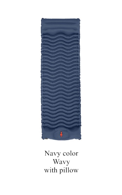 Camping Mat Voet Luchtbed Opblaasbaar Matras Nylon Tpu Slapen Pad Lichtgewicht Vochtbestendige Air Matras Draagbare: F NAVY PILLOW