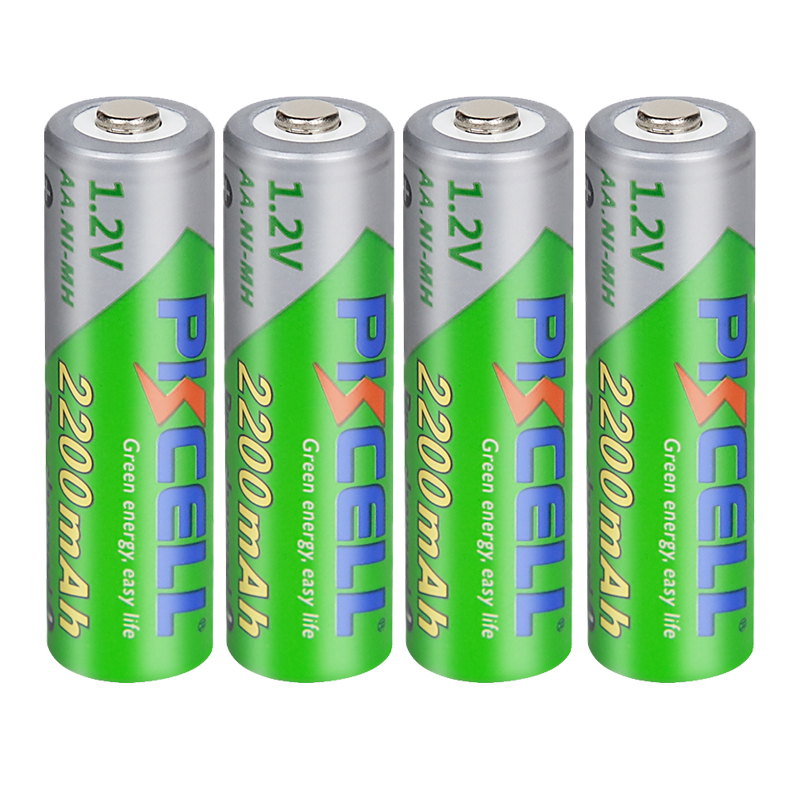 2/4 pces pkcell 1.2v 2200mah aa bateria recarregável nimh aa baixa auto descarga bateria lsd baterias pré-carregadas para brinquedos da câmera
