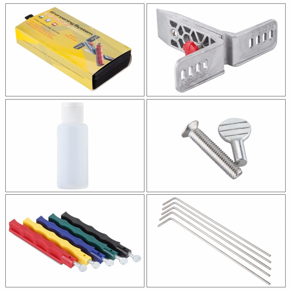 Molibao Knife Sharpener Deluxe 5 Whetstones Set Sharpening System Grindstone 5 Stones Extra Coarse Sharpener Kit Kitchen Tool