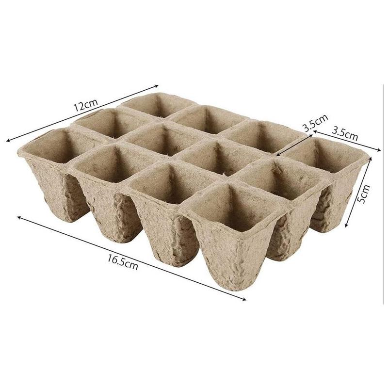10/5Pcs Nursery Pots Biodegradable Paper Pulp Peat Pot Plant Nursery Cup Tray