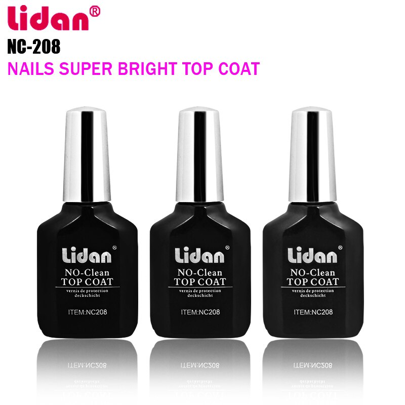 LIDAN NC208 15ml Geen Schoon Top Coat Nagellak Clear Nail Ontwerpen Volgers + 3% Korting Nail Ontwerpen