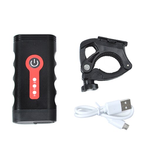 Newboler 2400 Lumen Fiets Licht Set L2 Fiets Lantaarn Usb Oplaadbare Waterdichte Fietsen Lamp Mtb Koplamp Led Rear Front Light: Black