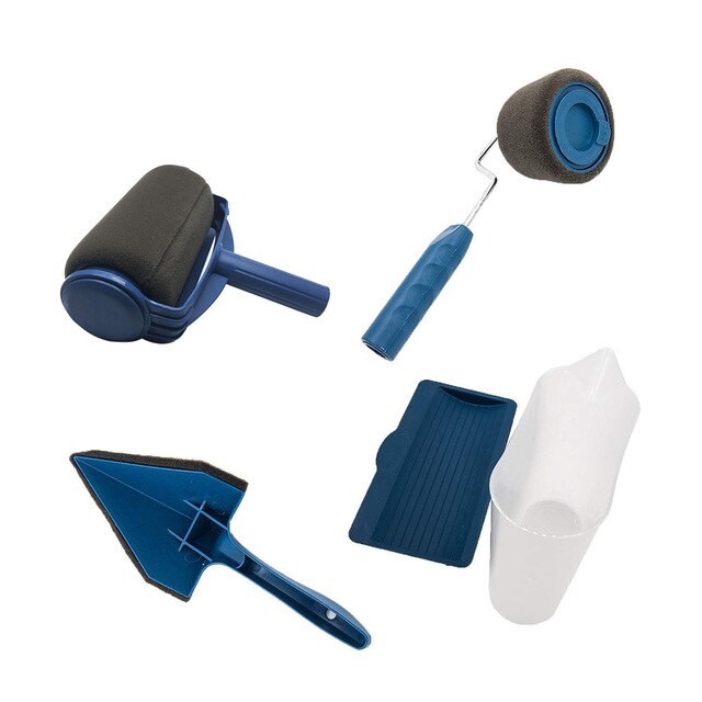 5/8Pcs Muur Versieren Schilderen Roller Borstel Set Verf Runner Pro Borstel Kit Multifunctionele Huis Verf Rollers Runner gereedschap Set: 5pcs Seamed