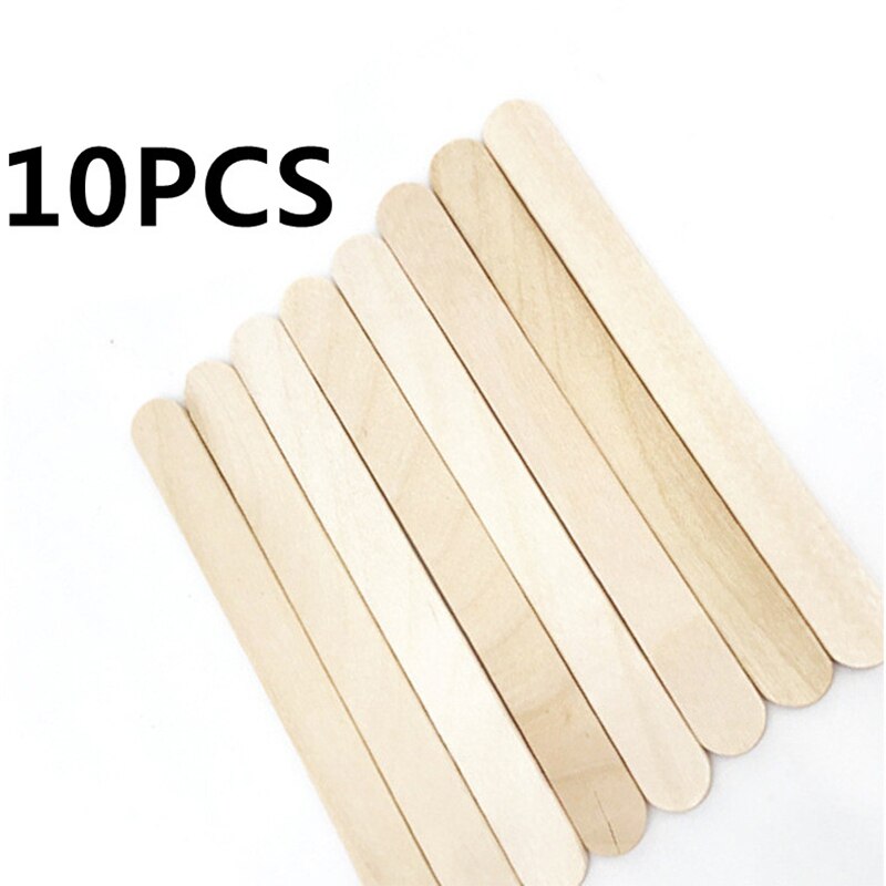 5/10 Pcs Wood Ice Cream Sticks Natural Wooden Popsicle Sticks Pop Popsicle DIY Wooden Craft Stick Popsicle Accessories: 10 PCS
