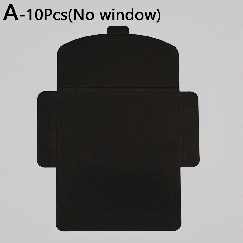 10pcs Kraft paper Envelope Box Window Bag Invitation Cards Packaging Wedding Party Favor Storage Bag: A