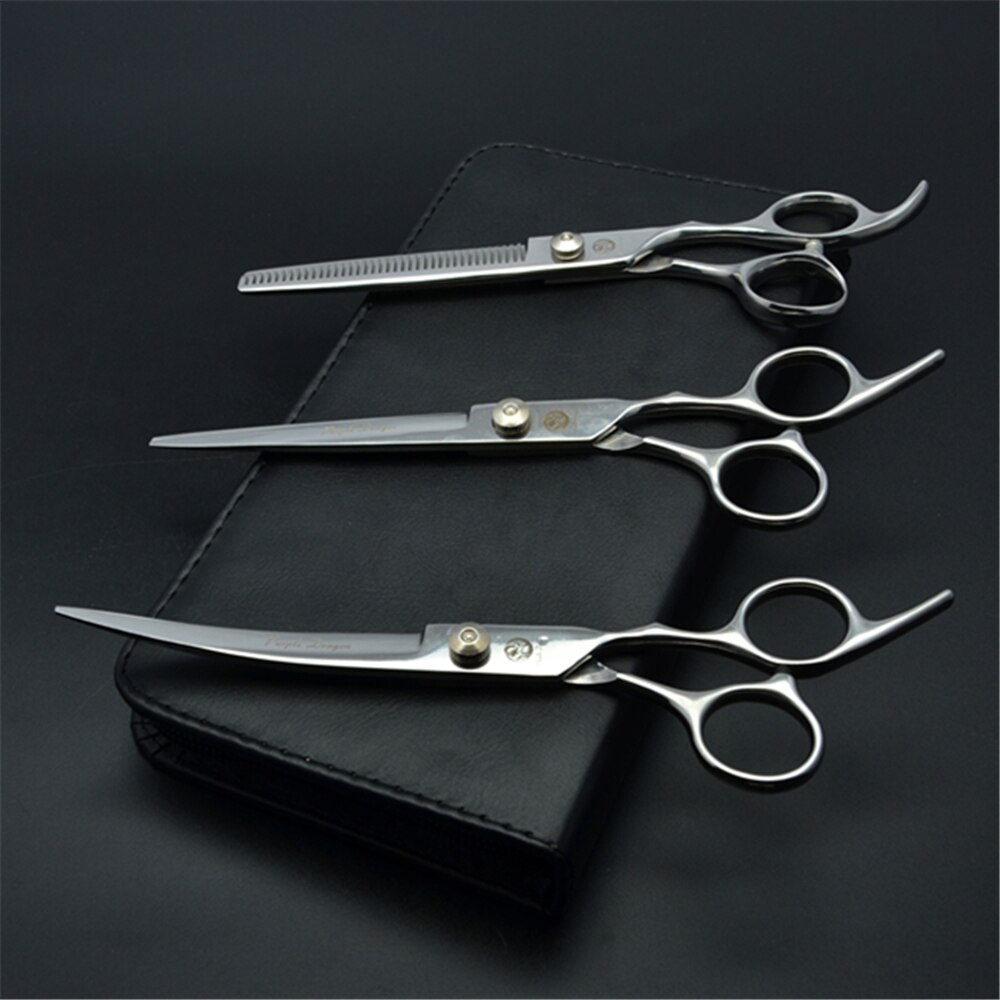 Professionelle Hundesalon Schere Set 6.0 "Edelstahl Lila Drachen Hund Schere Gebogene Schere Gerade Schere Ausdünnung Schere Z4001: Z3001 Yin U3 6Y