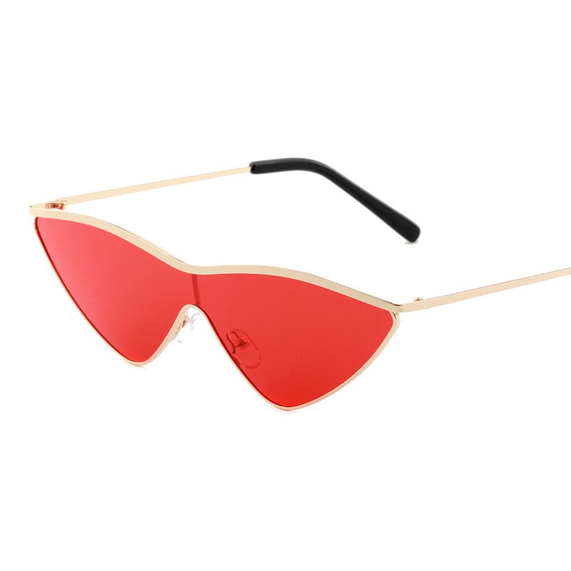 Vrouwen Onregelmatige Vorm Zonnebril Siamese Kleine Frame Cat 'S Eye Zonnebril Trendy Kleine Lens Zonnebril