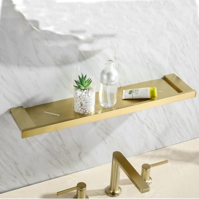 Bathroom Accessories Brushed Gold Toothbrush Holder Metal Wall Toilet Roll Paper Holder SUS304 Stainless Steel Bath Set Hooks
