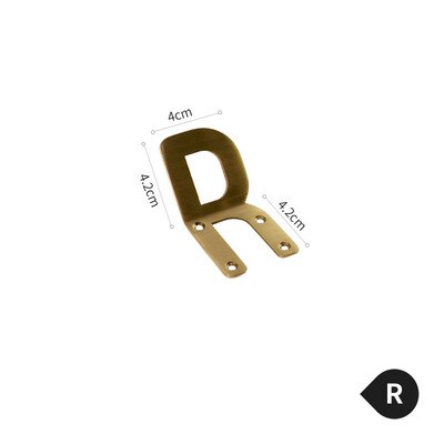 Gancho con letras para colgar en la pared, perchero dorado con alfabeto de latón, accesorios para el hogar