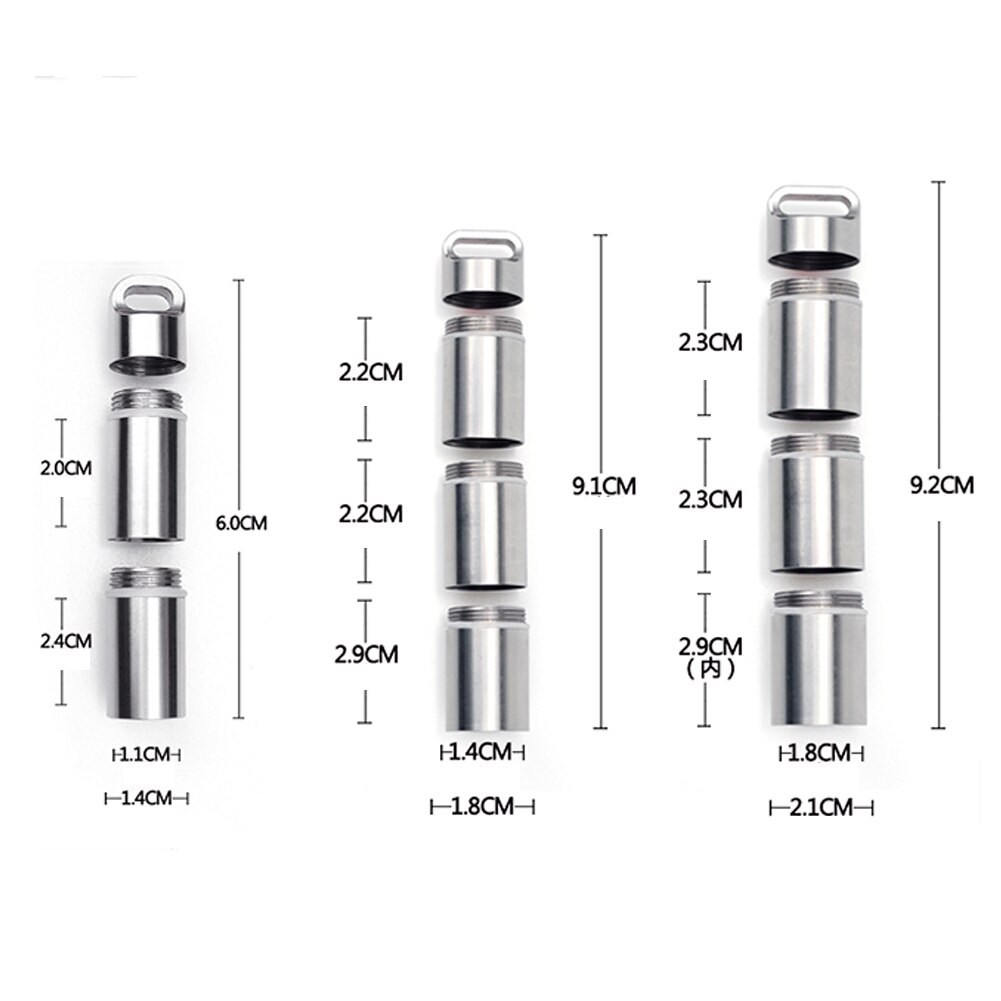 Waterproof Pill Capsule Case Box Bottle Container Outdoor Travel Emergency Tool Convenient Pill Box Organizer Medicine Box