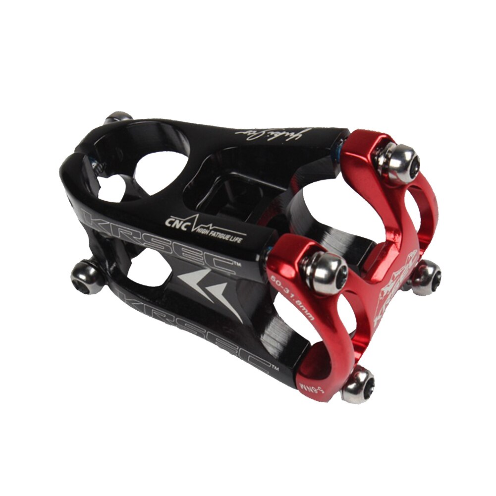 Fiets Stuurpen Met Hoge Sterkte 31.8 Mm 50Mm Gefreesd Fietsen Aluminium Mtb Mountain Road Fiets Stuur stem: Black Red