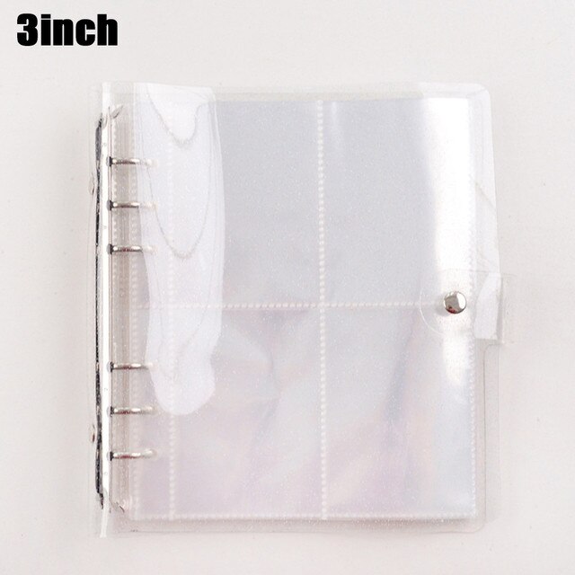 Album Photo avec 200 pochettes, 3/5 pouces, classeur, Films Photos, couverture scintillante, pochette transparente, protection, décoration de la maison: 3inch Transparent