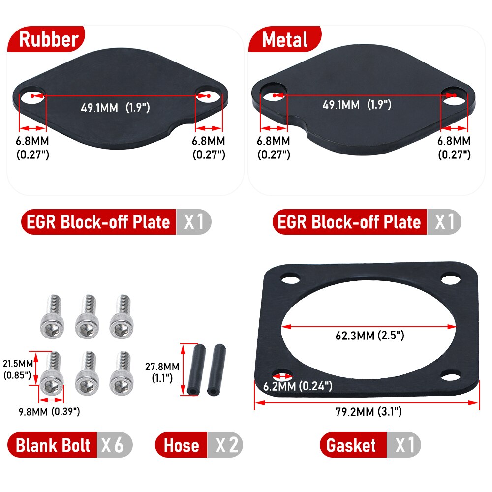 PQY - EGR REMOVAL kit / EGR Valve blanking plate For LAND ROVER DISCOVERY 2 And DEFENDER TD5 PQY-EGR11