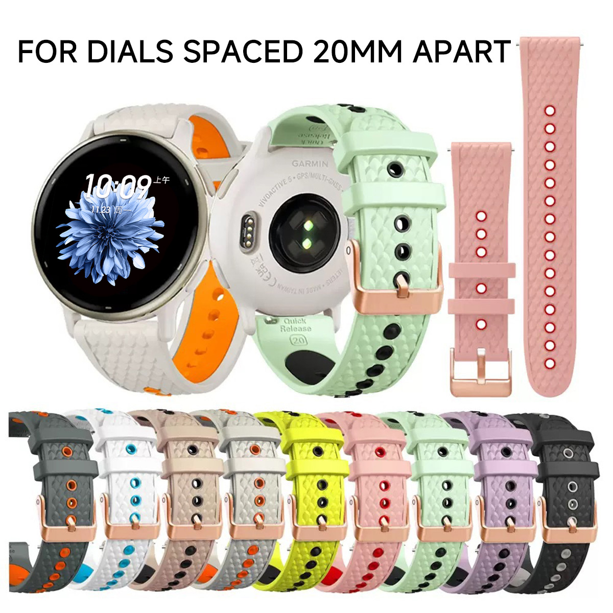 20mm Band Voor Huawei Horloge GT3 42mm/GT 3 Pro 43mm Polsband Correa voor Huawei GT2 42mm Siliconen Horlogeband Sport Armband