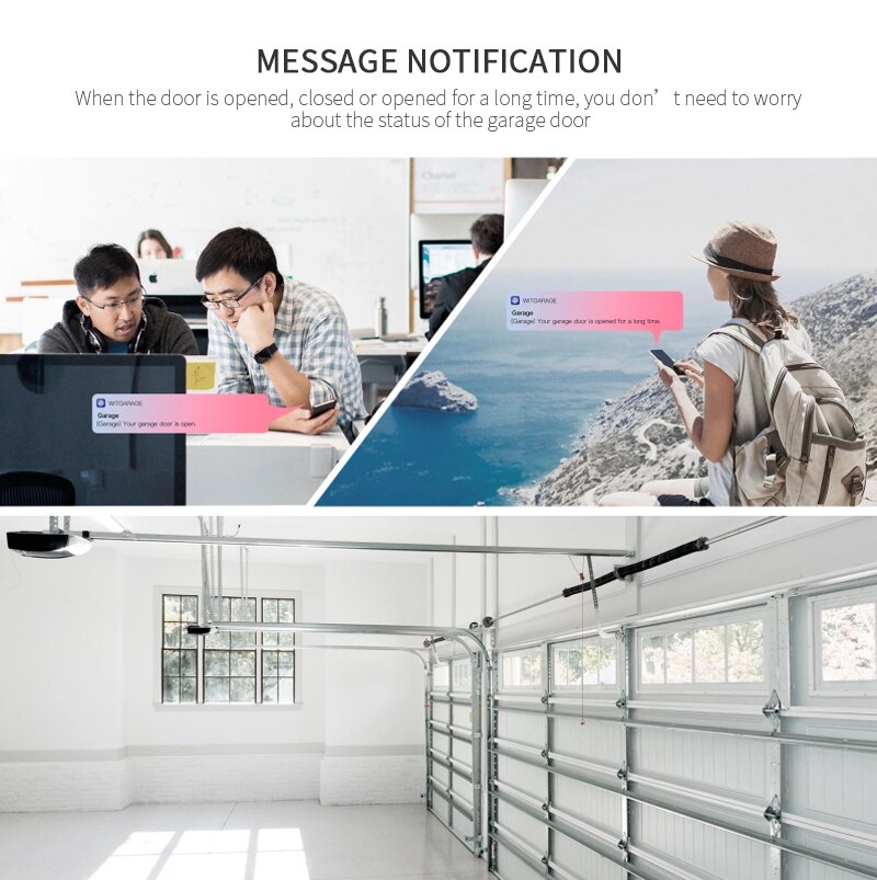 WiFi Smart Roll Up Door Smart Remote Opener Timer Smart Garage Door Switch Voice Control Work with Alexa Google Home