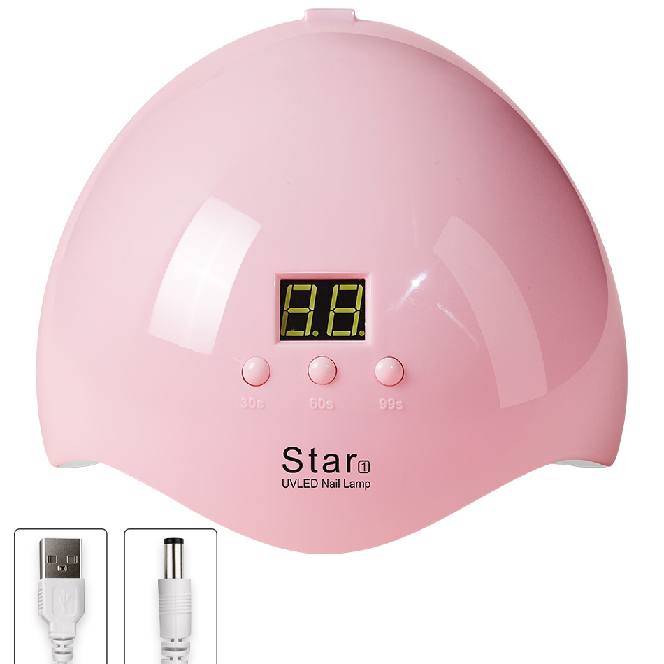 Lámpara LED para manicura de uñas MORDDA de 80W, lámpara de hielo UV para manicura, herramientas de arte de uñas, secador de uñas de alta potencia para secado rápido, todo tipo de esmalte de Gel: Star1 48W Pink(USB) / USB