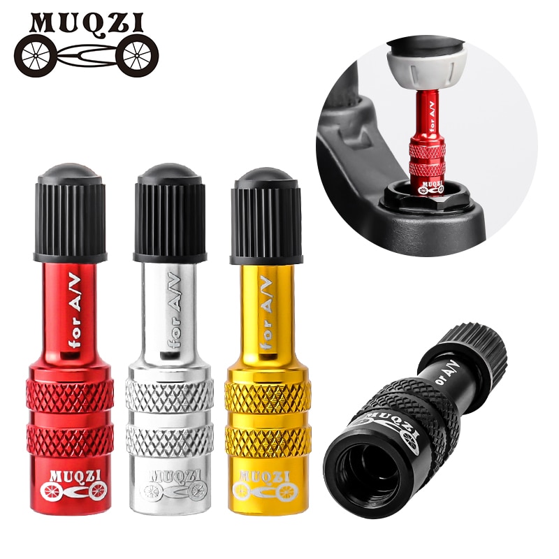 MUQZI – adaptateur de Valve de fourche de vélo, Schrader Air, adaptateur de Valve gonflable pour vtt, accessoire de fourche de vélo de route