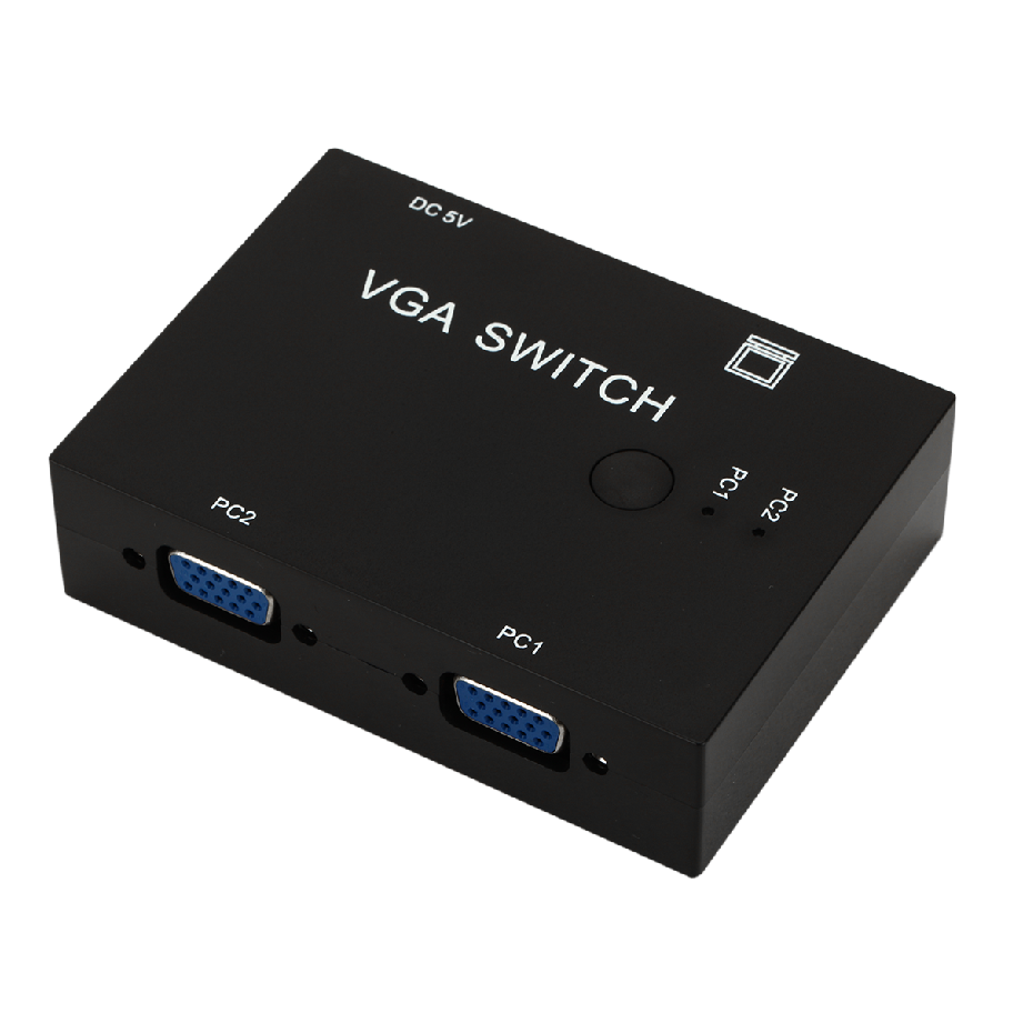 2 In 1 Out Switcher 2 Poort Vga Switch Box Vga Voor Consoles Set-Top Boxes 2 Hosts delen 1 Display Notebook Projector Computer