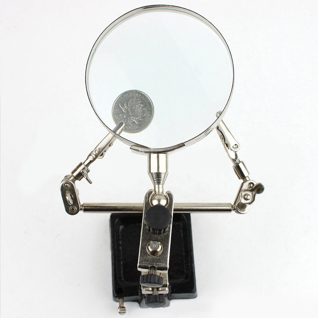 5 LED Welding Magnifying Glass Auxiliary Clip loupe Magnifier Hand Soldering Solder Iron Stand Holder Station 2.5X 7.5X 10X Lens