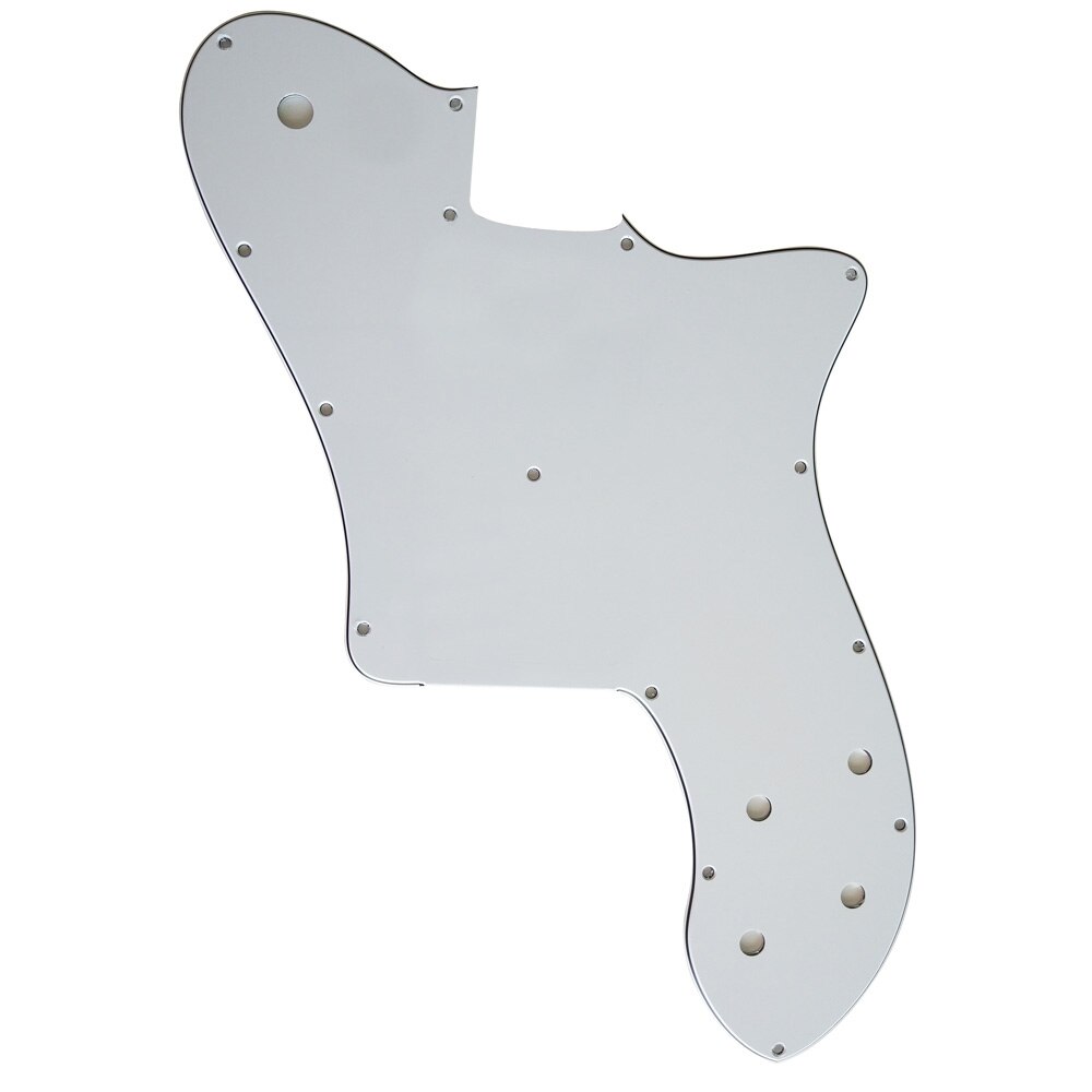 Pleroo Custom Guitar pickgaurd - For 72 Tele Deluxe Reissue Guitar Pickguard Without Pickup: 3Ply White