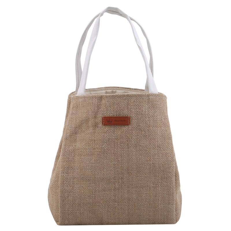 Matpose aluminiumsfolie isolasjon ensfarget blondebunt munn bomull praktisk mat nedkjølt piknik tote bag