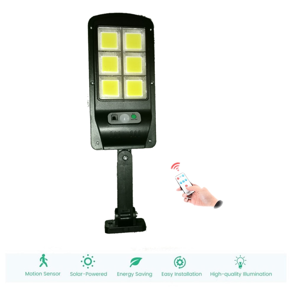 Solar light lamp floodlight reflector Wall Outdoor Waterproof Security Powered Motion Sensor Wall with Mounting Pole For Garden