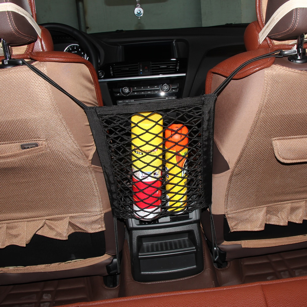 Auto Organizer Seat Terug Storage Elastische Auto Mesh Netto Zak Tussen Tas Bagage Holder Pocket Voor Auto Voertuigen Styling
